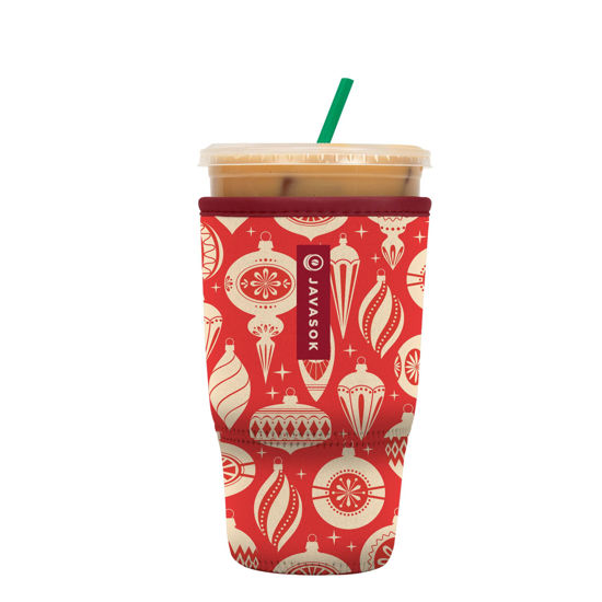 Picture of Sok It Java Sok Iced Coffee & Cold Soda Insulated Neoprene Cup Sleeve (Vintage Baubles, Large: 30-32oz)