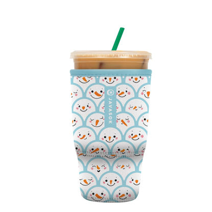 Picture of Sok It Java Sok Iced Coffee & Cold Soda Insulated Neoprene Cup Sleeve (Snow Friends, Large: 30-32oz)