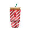 Picture of Sok It Java Sok Iced Coffee & Cold Soda Insulated Neoprene Cup Sleeve (Candy Cane Stripes, Large: 30-32oz)