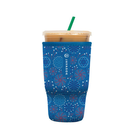 Picture of Sok It Java Sok Iced Coffee & Cold Soda Insulated Neoprene Cup Sleeve (Symphony of Sparks, Large: 30-32oz)