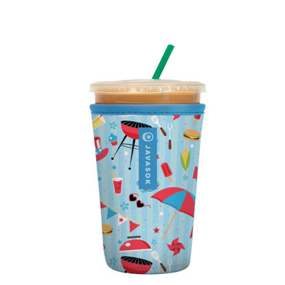 Picture of Sok It Java Sok Iced Coffee & Cold Soda Insulated Neoprene Cup Sleeve (Grill N' Chill, Medium: 22-28oz)