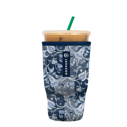 Picture of Sok It Java Sok Iced Coffee & Cold Soda Insulated Neoprene Cup Sleeve (Paisley Patchwork, Large: 30-32oz)