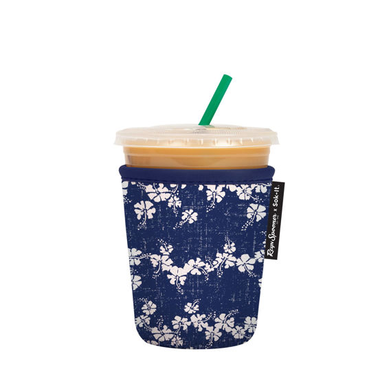 Picture of Sok It Java Sok Iced Coffee & Cold Soda Insulated Neoprene Cup Sleeve (Reyn Spooner 50th State Flower, Small: 16-20oz)