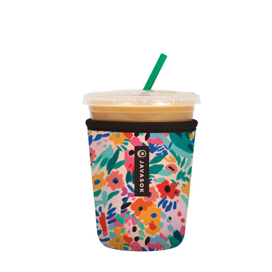 Picture of Sok It Java Sok Iced Coffee & Cold Soda Insulated Neoprene Cup Sleeve (Abstract Floral, Small: 16-20oz)