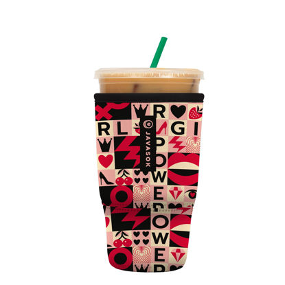 Picture of Sok It Java Sok Iced Coffee & Cold Soda Insulated Neoprene Cup Sleeve (Girl Power, Large: 30-32oz)