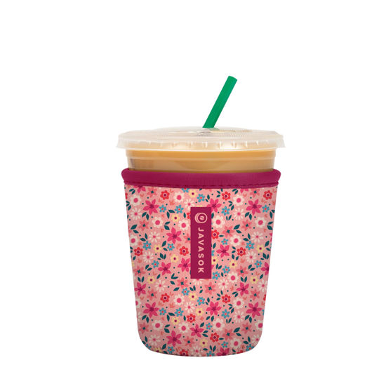 Picture of Sok It Java Sok Iced Coffee & Cold Soda Insulated Neoprene Cup Sleeve (Spring Bouquet, Small: 16-20oz)
