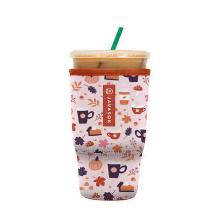 Picture of Sok It Java Sok Iced Coffee & Cold Soda Insulated Neoprene Cup Sleeve (PSL, Large: 30-32oz)