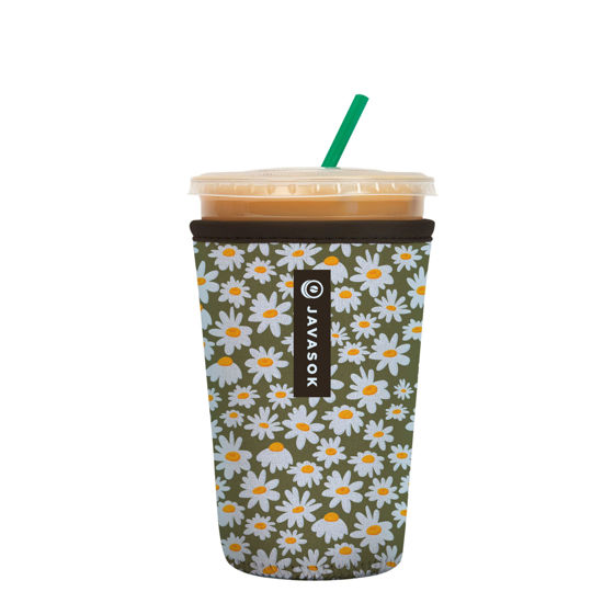 Picture of Sok It Java Sok Iced Coffee & Cold Soda Insulated Neoprene Cup Sleeve (Chamomile China, Medium: 22-28oz)