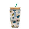 Picture of Sok It Java Sok Iced Coffee & Cold Soda Insulated Neoprene Cup Sleeve (Botanical Teacups, Large: 30-32oz)