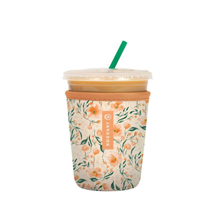 Picture of Sok It Java Sok Iced Coffee & Cold Soda Insulated Neoprene Cup Sleeve (Blush Blossoms, Small: 16-20oz)