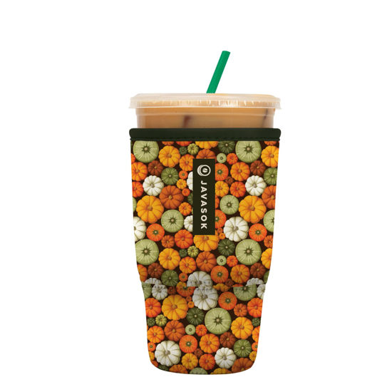 Picture of Sok It Java Sok Iced Coffee & Cold Soda Insulated Neoprene Cup Sleeve (Pumpkin Spice, Large: 30-32oz)