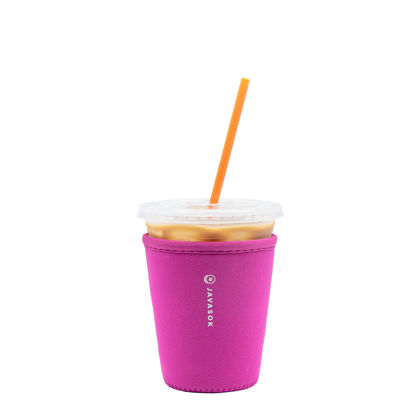 Picture of Sok It Java Sok Iced Coffee & Cold Soda Insulated Neoprene Cup Sleeve (Bright Pink, Small: 16-20oz)
