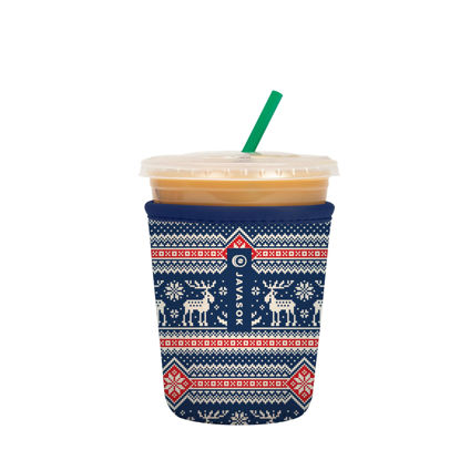 Picture of Sok It Java Sok Iced Coffee & Cold Soda Insulated Neoprene Cup Sleeve (Sweater Weather, Small: 16-20oz)