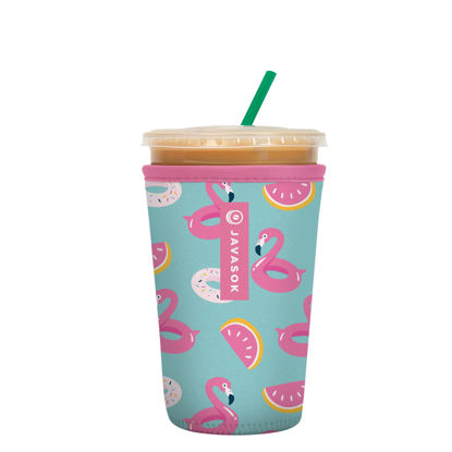 Picture of Sok It Java Sok Iced Coffee & Cold Soda Insulated Neoprene Cup Sleeve (Poolside Perfection, Medium: 22-28oz)