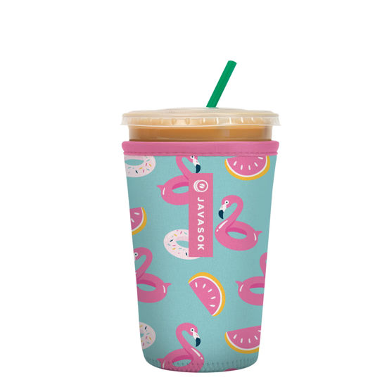 Picture of Sok It Java Sok Iced Coffee & Cold Soda Insulated Neoprene Cup Sleeve (Poolside Perfection, Medium: 22-28oz)