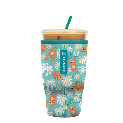 Picture of Sok It Java Sok Iced Coffee & Cold Soda Insulated Neoprene Cup Sleeve (Slothing Around, Large: 30-32oz)