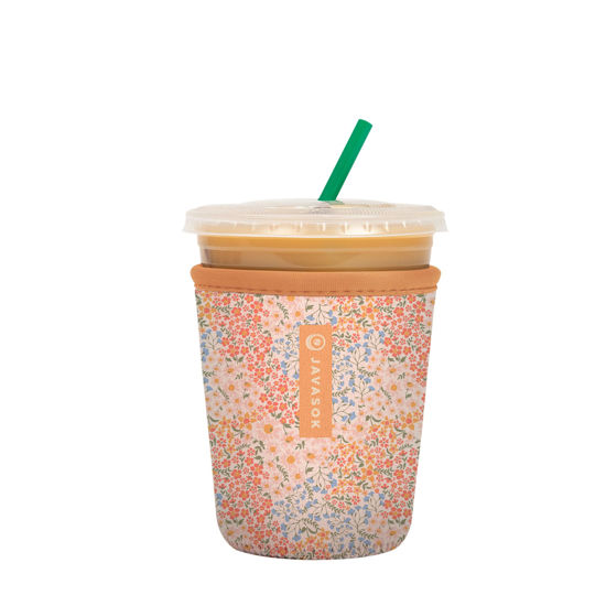 Picture of Sok It Java Sok Iced Coffee & Cold Soda Insulated Neoprene Cup Sleeve (Dainty Florals, Small: 16-20oz)