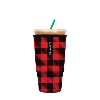 Picture of Sok It Java Sok Iced Coffee & Cold Soda Insulated Neoprene Cup Sleeve (Buffalo Check, XXLarge: 44-48oz)
