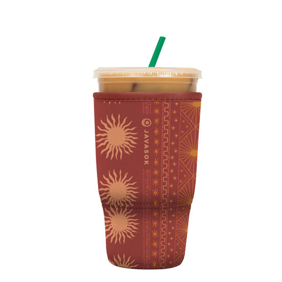 Picture of Sok It Java Sok Iced Coffee & Cold Soda Insulated Neoprene Cup Sleeve (Bohemian Sun, Large: 30-32oz)
