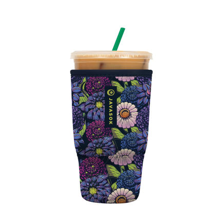 Picture of Sok It Java Sok Iced Coffee & Cold Soda Insulated Neoprene Cup Sleeve (Secret Garden, Large: 30-32oz)