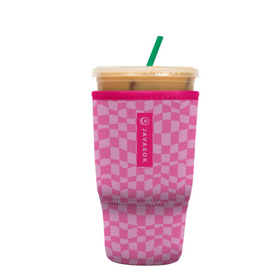 Picture of Sok It Java Sok Iced Coffee & Cold Soda Insulated Neoprene Cup Sleeve (Pink Grand Prix, Large: 30-32oz)
