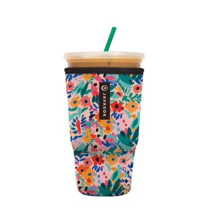 Picture of Sok It Java Sok Iced Coffee & Cold Soda Insulated Neoprene Cup Sleeve (Abstract Floral, XLarge: 38-42oz)