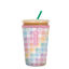 Picture of Sok It Java Sok Iced Coffee & Cold Soda Insulated Neoprene Cup Sleeve (Gingham Flowers, Medium: 22-28oz)