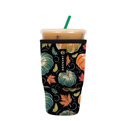 Picture of Sok It Java Sok Iced Coffee & Cold Soda Insulated Neoprene Cup Sleeve (Midnight Harvest, Large: 30-32oz)
