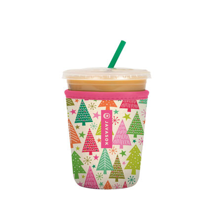 Picture of Sok It Java Sok Iced Coffee & Cold Soda Insulated Neoprene Cup Sleeve (Festive Forest, Small: 16-20oz)