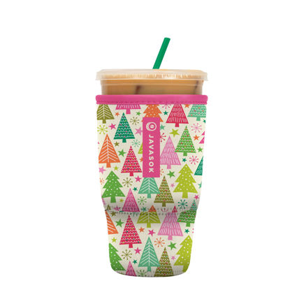 Picture of Sok It Java Sok Iced Coffee & Cold Soda Insulated Neoprene Cup Sleeve (Festive Forest, Large: 30-32oz)