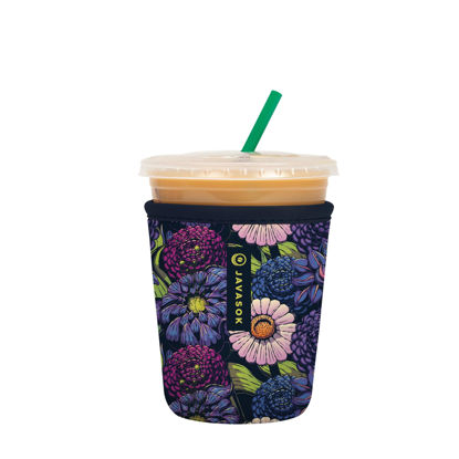 Picture of Sok It Java Sok Iced Coffee & Cold Soda Insulated Neoprene Cup Sleeve (Secret Garden, Small: 16-20oz)