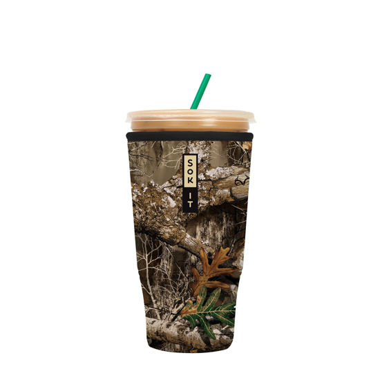 Picture of Sok It Java Sok Iced Coffee & Cold Soda Insulated Neoprene Cup Sleeve (RealTree Edge Camouflage, XXLarge: 44-48oz)