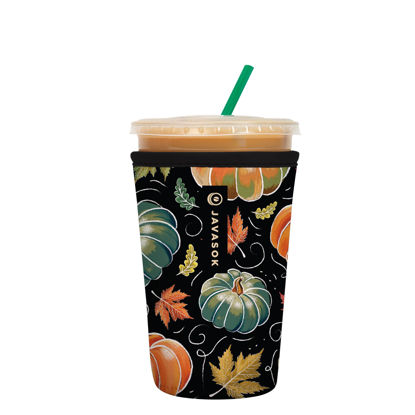 Picture of Sok It Java Sok Iced Coffee & Cold Soda Insulated Neoprene Cup Sleeve (Midnight Harvest, Medium: 22-28oz)