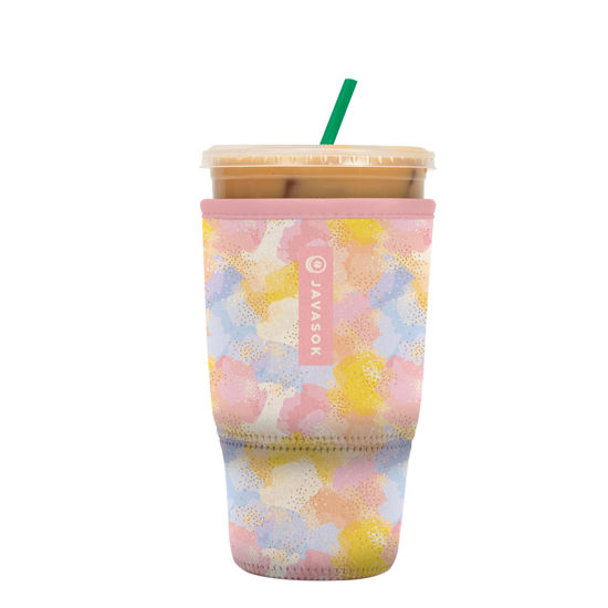Picture of Sok It Java Sok Iced Coffee & Cold Soda Insulated Neoprene Cup Sleeve (Watercolor Glimmer, Large: 30-32oz)