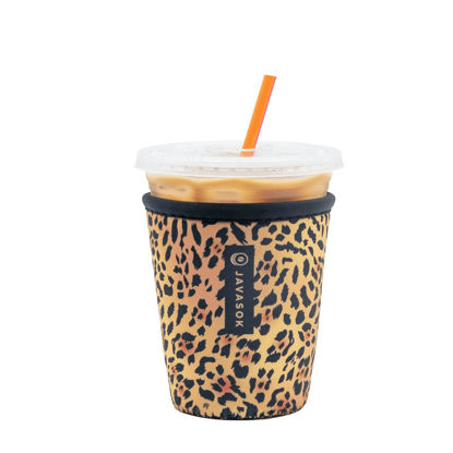 Picture of Sok It Java Sok Iced Coffee & Cold Soda Insulated Neoprene Cup Sleeve (Classic Leopard, XXLarge: 44-48oz)