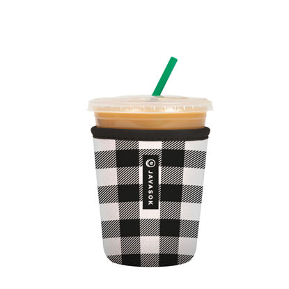 Picture of Sok It Java Sok Iced Coffee & Cold Soda Insulated Neoprene Cup Sleeve (B&W Buffalo Check, Small: 16-20oz)