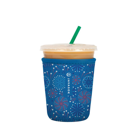 Picture of Sok It Java Sok Iced Coffee & Cold Soda Insulated Neoprene Cup Sleeve (Symphony of Sparks, Small: 16-20oz)