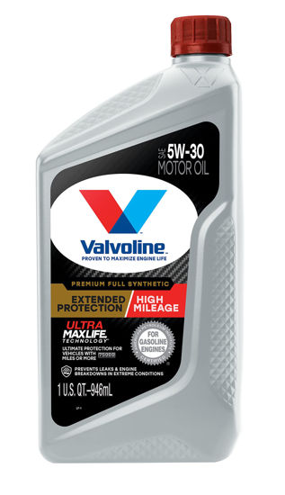 Picture of Valvoline Extended Protection High Mileage with Ultra MaxLife Technology 5W-30 Full Synthetic Motor Oil 1 QT