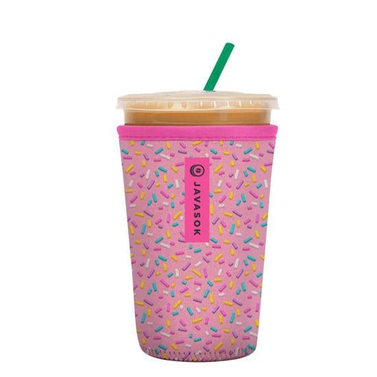 Picture of Sok It Java Sok Iced Coffee & Cold Soda Insulated Neoprene Cup Sleeve (Sweet Sprinkles, Medium: 22-28oz)