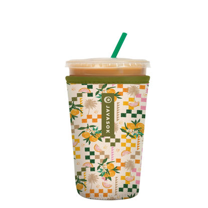 Picture of Sok It Java Sok Iced Coffee & Cold Soda Insulated Neoprene Cup Sleeve (Citrus Delight, Medium: 22-28oz)