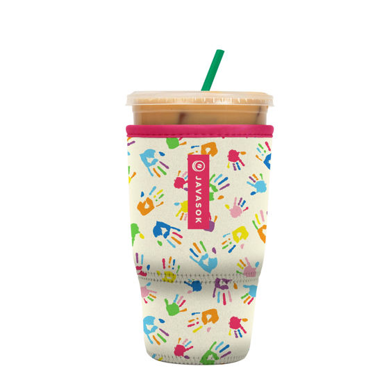 Picture of Sok It Java Sok Iced Coffee & Cold Soda Insulated Neoprene Cup Sleeve (Hand-Painted Treasures, Large: 30-32oz)