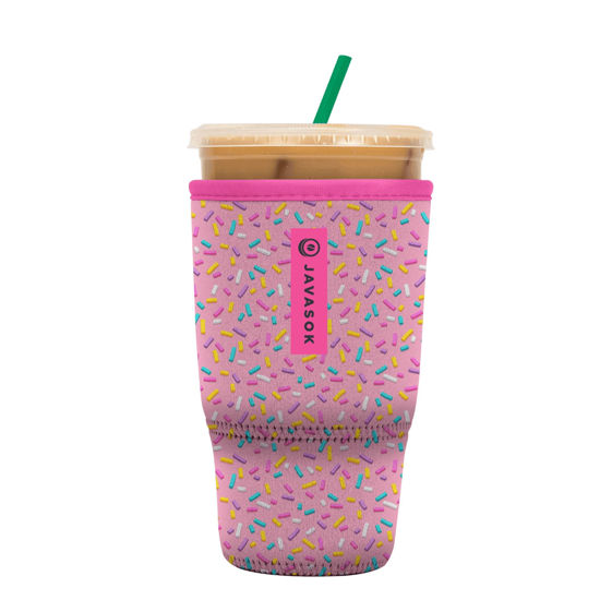 Picture of Sok It Java Sok Iced Coffee & Cold Soda Insulated Neoprene Cup Sleeve (Sweet Sprinkles, Large: 30-32oz)