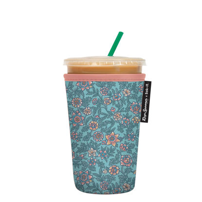 Picture of Sok It Java Sok Iced Coffee & Cold Soda Insulated Neoprene Cup Sleeve (Reyn Spooner Wild Flowers, Medium: 22-28oz)