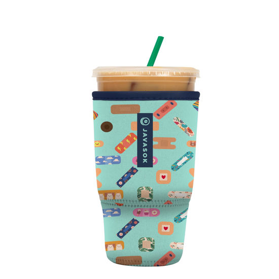 Picture of Sok It Java Sok Iced Coffee & Cold Soda Insulated Neoprene Cup Sleeve (Happy Healers, Large: 30-32oz)