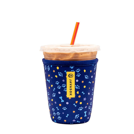 Picture of Sok It Java Sok Iced Coffee & Cold Soda Insulated Neoprene Cup Sleeve (Paws and Bones, Small: 16-20oz)