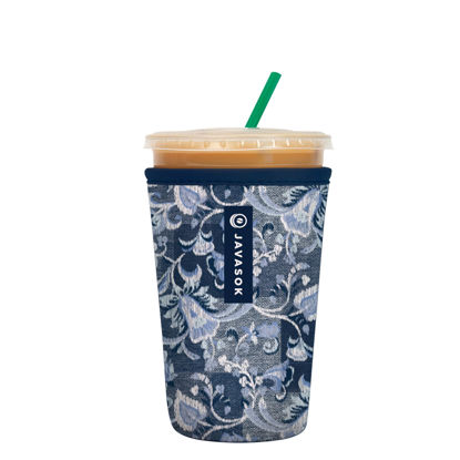 Picture of Sok It Java Sok Iced Coffee & Cold Soda Insulated Neoprene Cup Sleeve (Paisley Patchwork, Medium: 22-28oz)