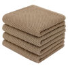 Picture of Homaxy 100% Cotton Waffle Weave Kitchen Dish Towels, Ultra Soft Absorbent Quick Drying Cleaning Towel, 13 x 28 Inches, 4-Pack, Tan