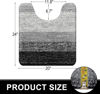 Picture of OLANLY Luxury Toilet Rugs U-Shaped 24x20, Extra Soft and Absorbent Microfiber Bathroom Rugs, Non-Slip Plush Shaggy Bath Mat, Machine Wash Dry, Contour Bathroom Mats for Toilet Base, Black