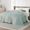 Picture of Bedsure Fleece Blanket California King Sage Green - Lightweight Plush Fuzzy Cozy Soft Bed Blanket, 102x96 inches