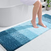 Picture of OLANLY Bathroom Runner Rugs 59x20, Extra Soft Absorbent Microfiber Bath Rugs, Rubber Backing, Quick Dry, Washable Bath Mats for Bathroom Floor, Tub, Shower and Home Decor Accessories, Peacock Blue